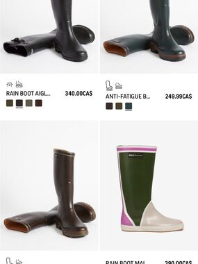 Aigle Women's Rain Boots made in France